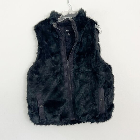 Mango Jackets & Blazers - mango casual // black faux fur winter vest M